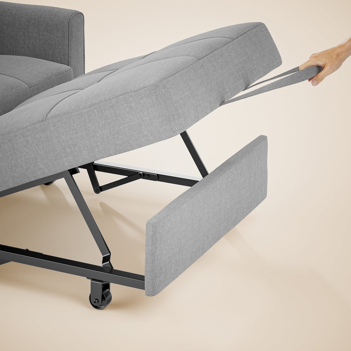 2026 New3 in 1 Convertible Sofa Bed Chair for Living Room, Aiho Sleeper Sofa Bed for Living Room, Dark Gray