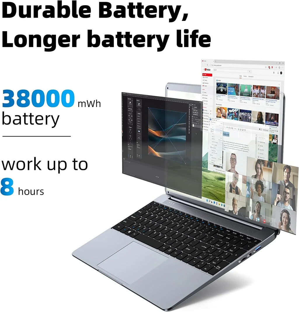 2026 NewSGIN 15.6inch Laptop 12GB DDR4 512GB SSD Windows 11 with Intel Celeron N5095A Full HD 1920x1080