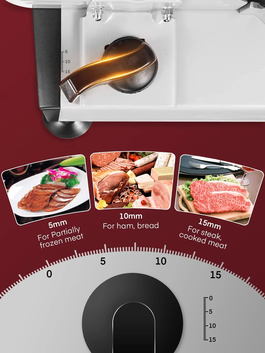 2026 NewFOHERE Meat Slicer Electric Deli Food Slicer with 7.5" Removable Stainless Steel Blade, Cuts Meat, Cheese, Bread, Silver