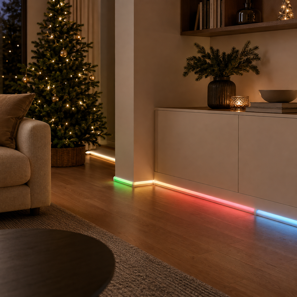 32.8ft RGBIC LED Strip Lights with Covers, Matter, Alexa, Google Assistant & SmartThings