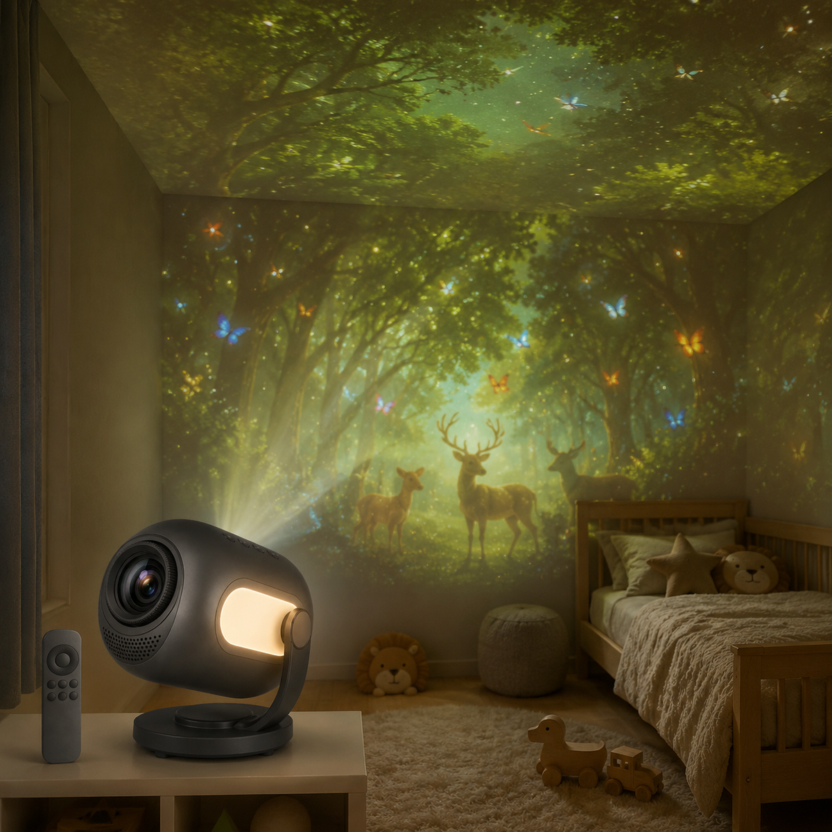 3D Galaxy Projector with 60 Scenes, Bluetooth Speaker, Timer, Remote and Night Light