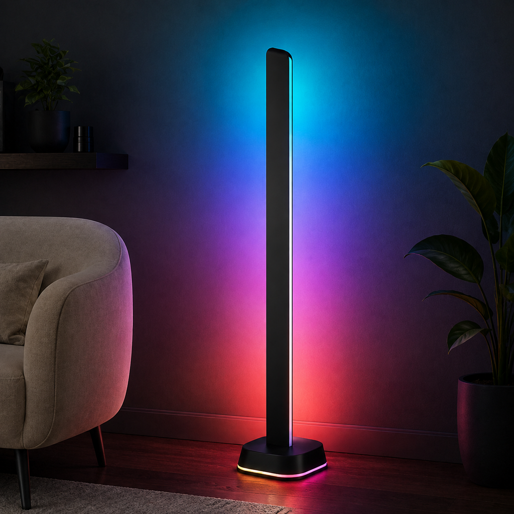 RGBICWW Smart Floor Lamp, 1725lm, Matter, Alexa, SmartThings & Music Sync