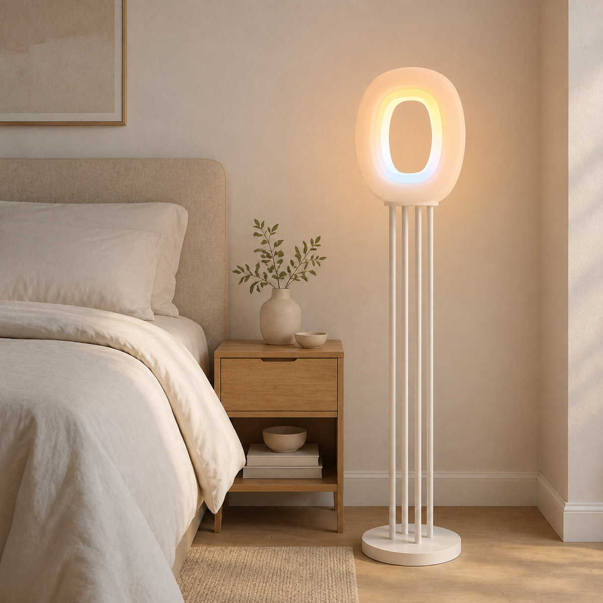 Halo Gradient RGBIC Smart Lantern Floor Lamp, 1400lm, Matter, 1000K-10000K, Music Sync