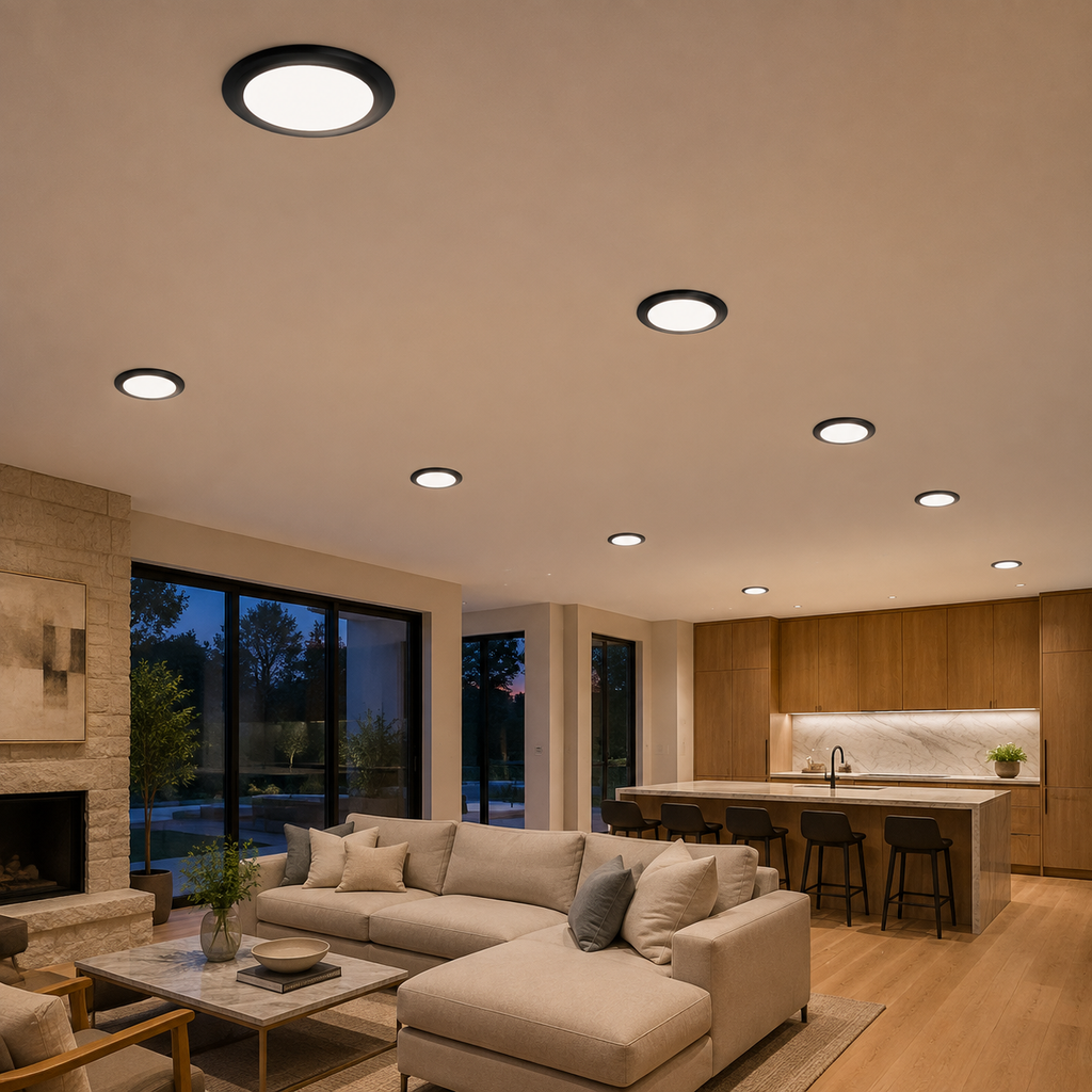 24-Pack 6-Inch Ultra-Thin LED Recessed Lights with J-Box, 5CCT, 1050LM, Dimmable