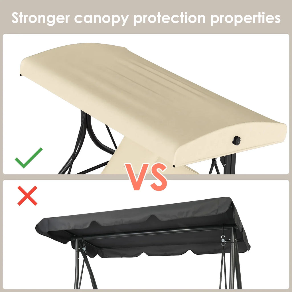 2026 NewArlopu 3 Person Porch Swing Outdoor Converting Canopy Swing Glider with Canopy