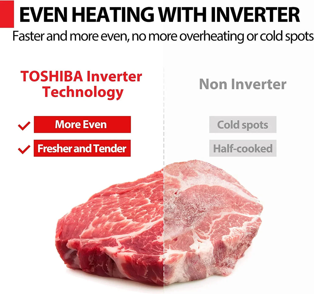 2026 NewTOSHIBA 7-in-1 Countertop Microwave Oven Air Fryer Combo, Inverter, Convection, Broil, Speedy Combi, Even Defrost, Humidity Sensor, Mute Function, 27 Auto Menu&47 Recipes, 1.0 cu.ft/30QT, 1000W