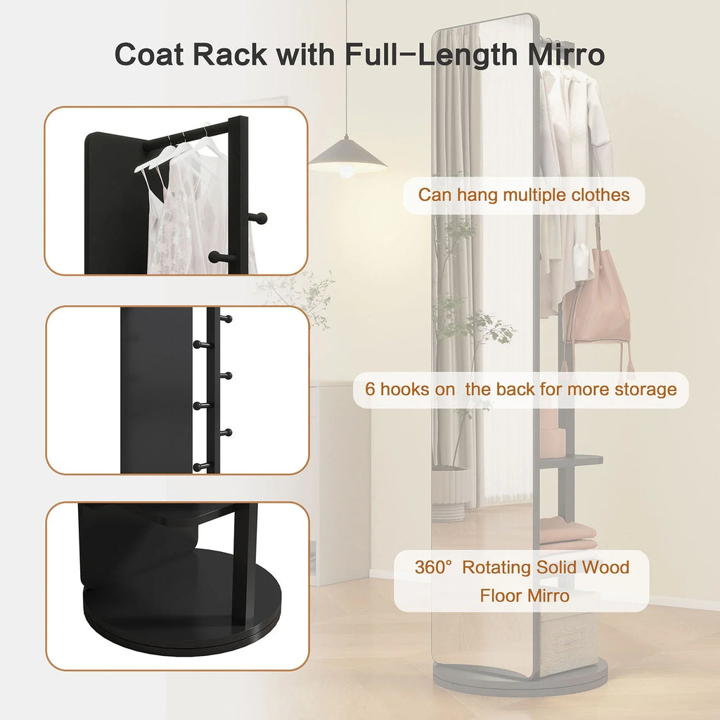 2026 NewFull-Length Mirror on Rubber Wood Frame 65.7 x 17.7 Inches Ideal for Dressing Rooms and Living Spaces for Versatile Use