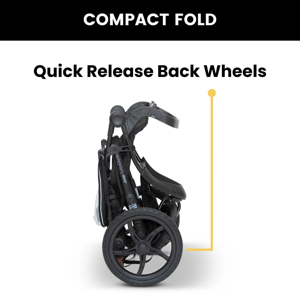 2026 NewJeep TurboGlyde Jogging Stroller by Delta Children, Black