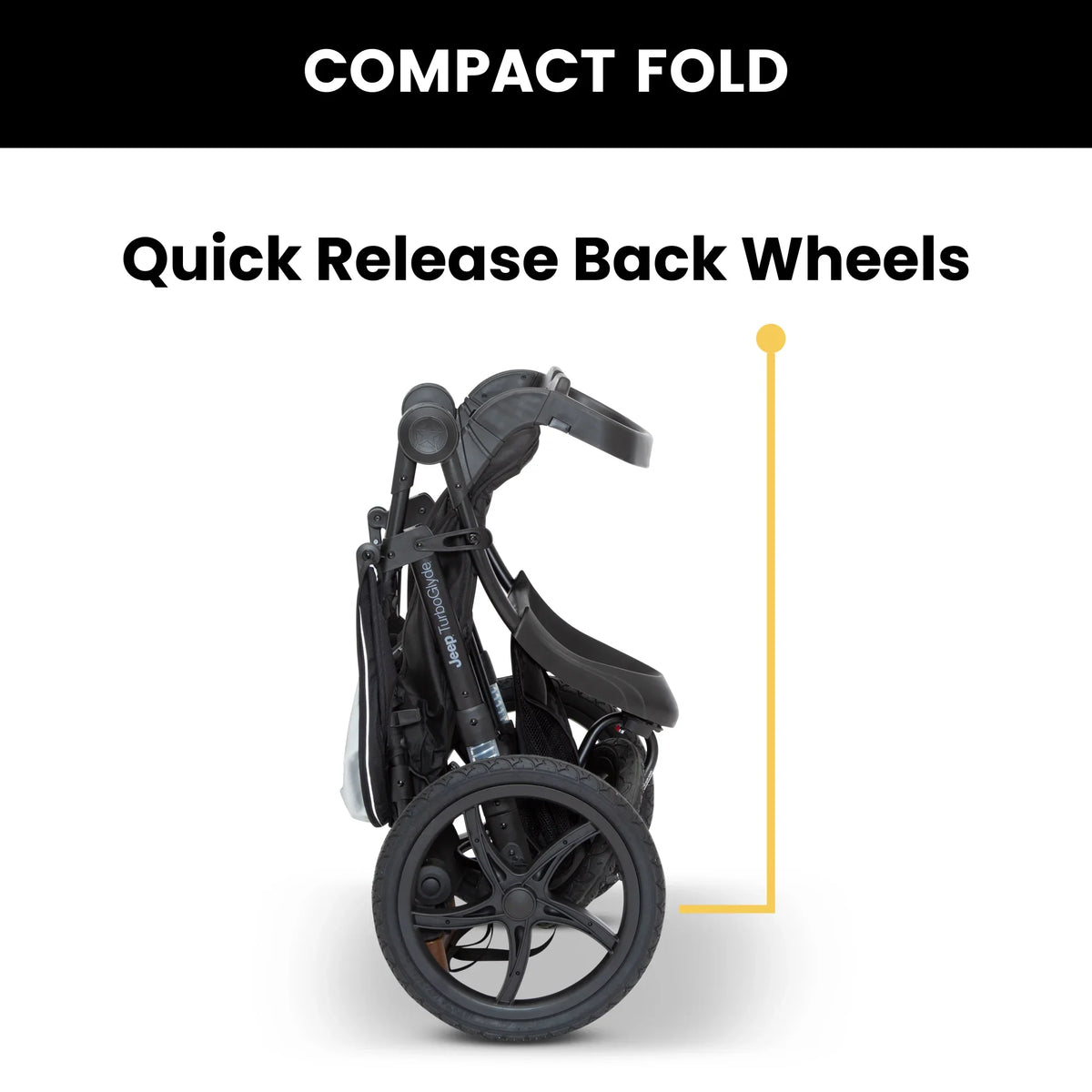 2026 NewJeep TurboGlyde Jogging Stroller by Delta Children, Black