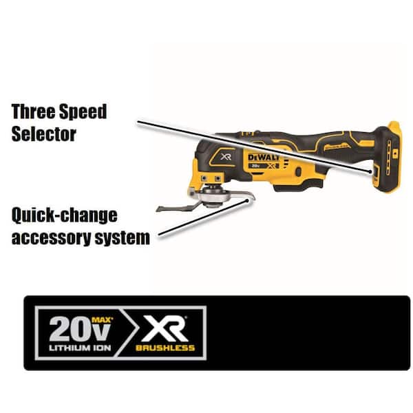 20V MAX Lithium-Ion Cordless Brushless 4 Tool Combo Kit with (2) 4.0Ah Batteries, Charger, and Kit Bag