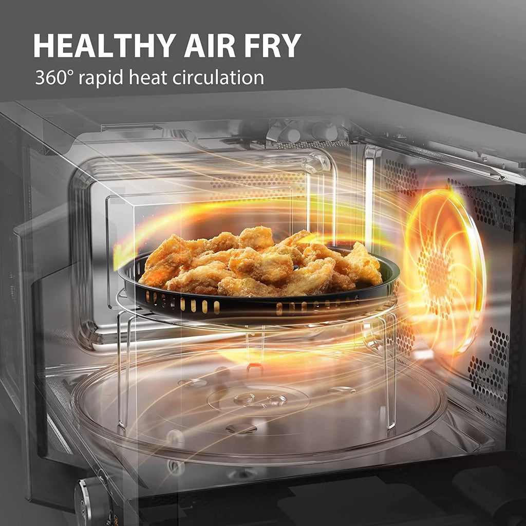 2026 NewTOSHIBA 7-in-1 Countertop Microwave Oven Air Fryer Combo, Inverter, Convection, Broil, Speedy Combi, Even Defrost, Humidity Sensor, Mute Function, 27 Auto Menu&47 Recipes, 1.0 cu.ft/30QT, 1000W