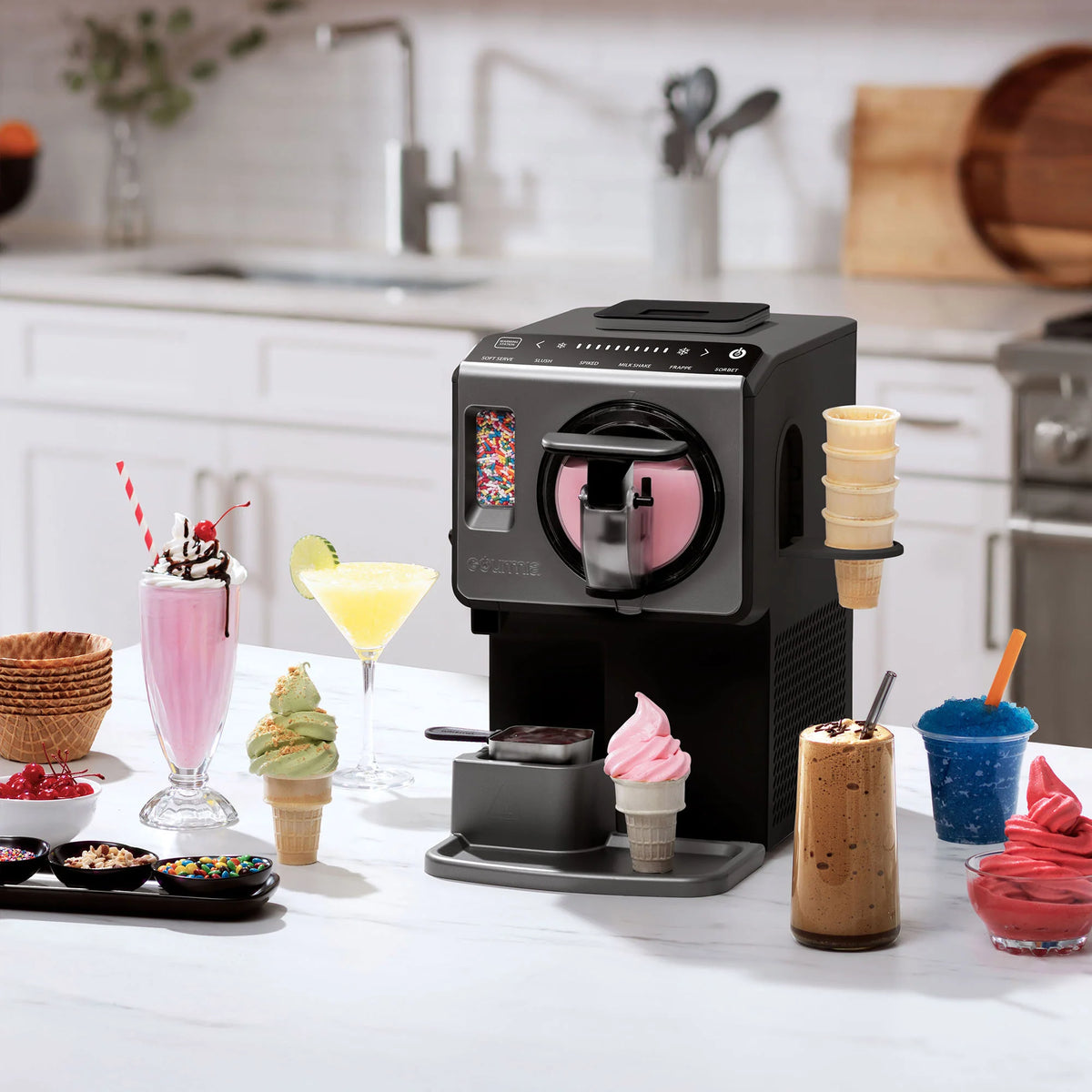 2026 NewGourmia 2 Quart Automatic Soft Serve Ice Cream and Frozen Drink Maker