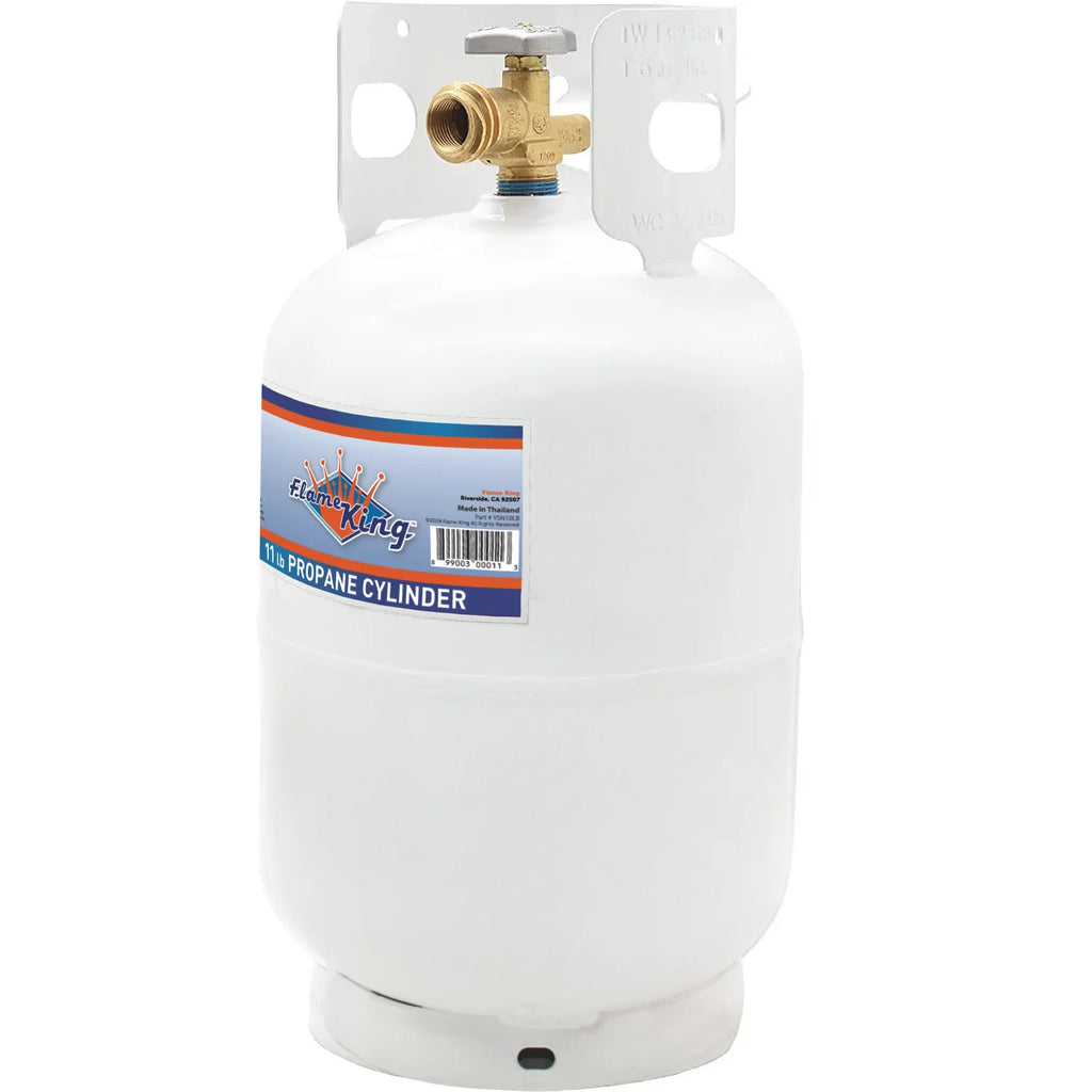 Flame King 10LB Empty Steel Propane Tank LP Cylinder w/ Type1 OPD Valve, for Grills & BBQs
