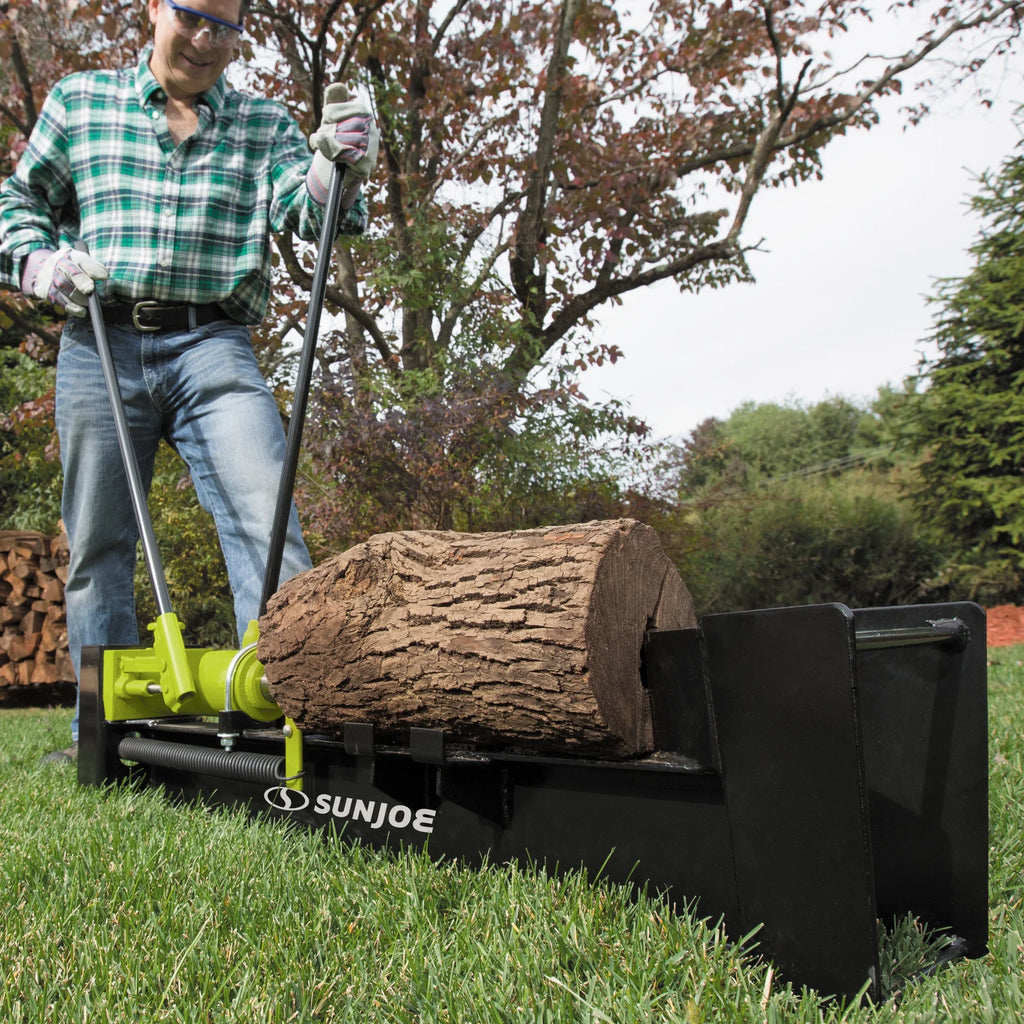 2026 NewSun Joe Hydraulic Steel Beam Log Splitter, 10 Ton Capacity Firewood Tool, Green, LJ10M