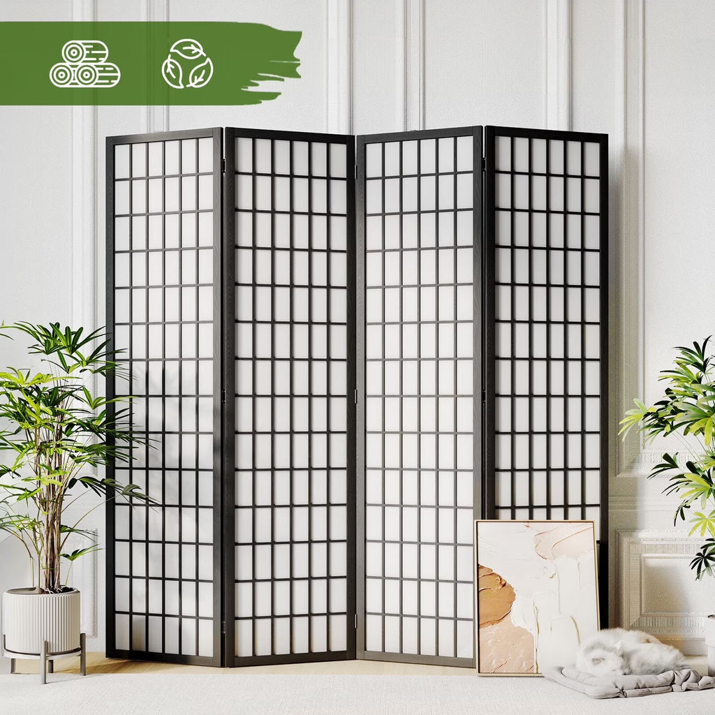 2026 NewJOSTYLE Room Divider Wall Shoji Screen, 6 Panel Folding Privacy Screen for Room Separation, Japanese Wood Room Divider Screen, 5.9 Ft, Natural