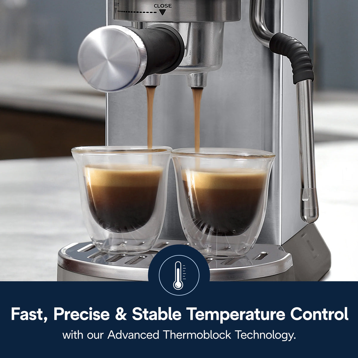 2026 NewDe’Longhi Dedica Duo Espresso Machine, Compact Size with Built in Frother for Latte Art, Brew Espresso, Cold Brew, Lattes & More, Stainless Steel