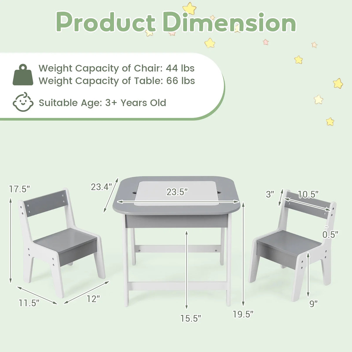 2026 NewOLAKIDS Kids Table and Chair Set, 3 in 1 Wooden Activity Table with Removable Tabletop, Blackboard and Whiteboard for Toddlers Arts Crafts Drawing Reading Playing, Playroom Nursery (Natural)