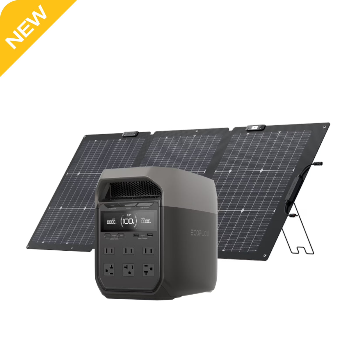 EF EcoFlow DELTA 3 Portable Power Station, Full Charge in 43 Min, 1024Wh LiFePO4 Battery, 1800W AC/100W USB-C Output, Solar Generator(Solar Panel Optional) for Home Backup Power, Camping & RVs