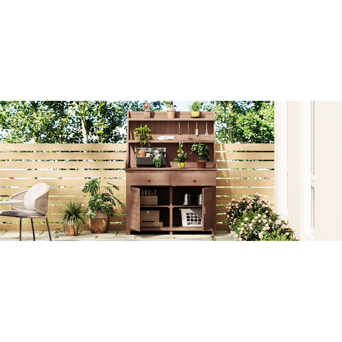 2026 NewWalnut Cabinet With 6 Shelves, Adjustable Glass & Mirrored Back Design Shelf Lighted Corner Curio Shelves In