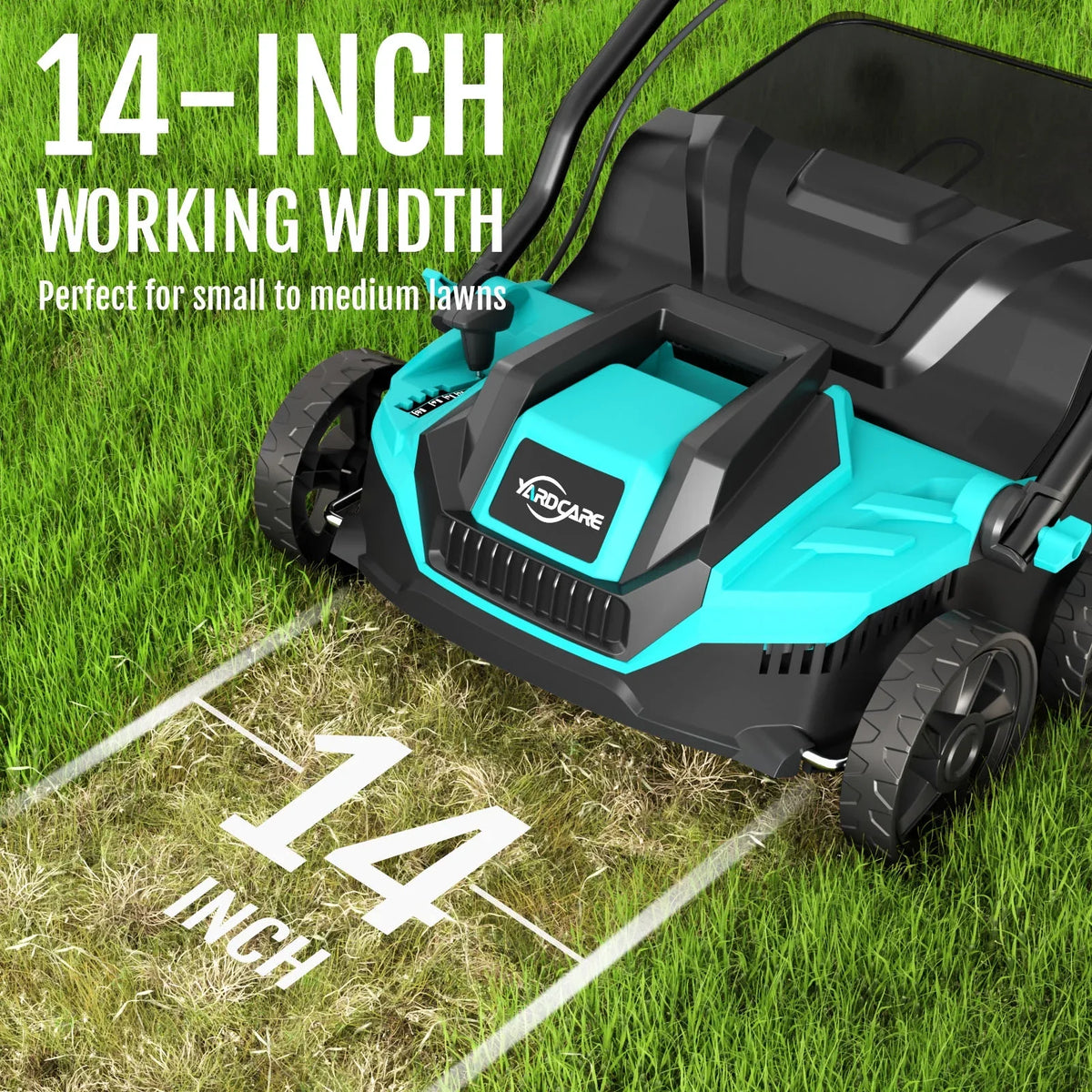2026 New2-in-1 Scarifier and Dethatcher – Deep Soil Revitalization with High-Torque Motor, Adjustable Depth Control, Dual Safety Switch & Removable 10.5-Gallon Thatch Bag