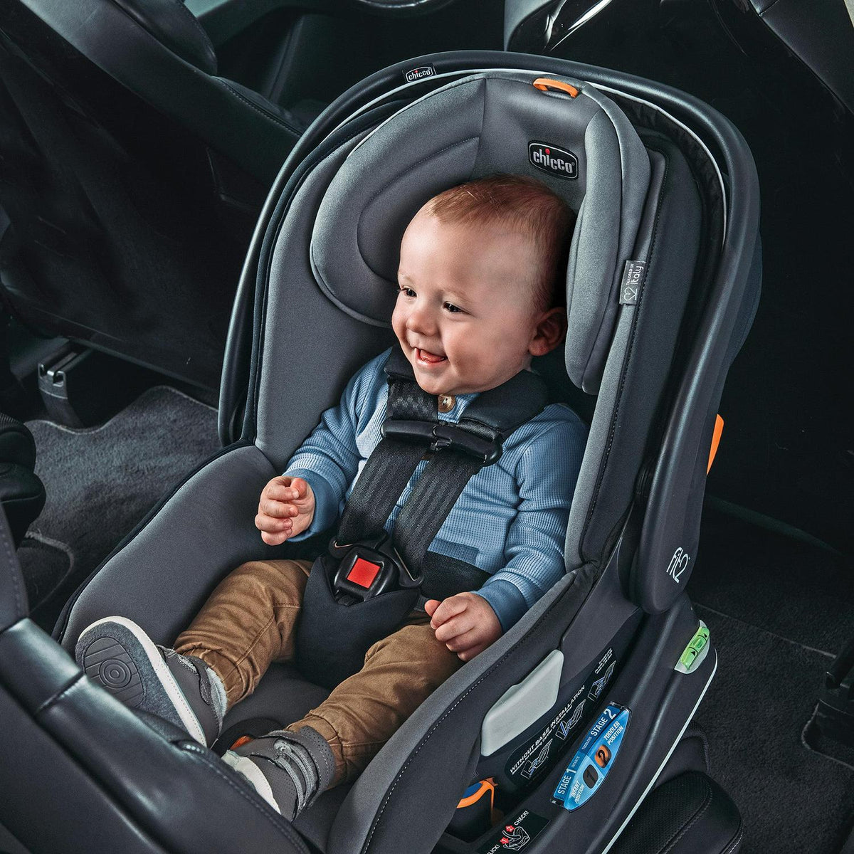 2026 NewChicco Fit2 Adapt Infant & Toddler Car Seat - Ember (Black). New