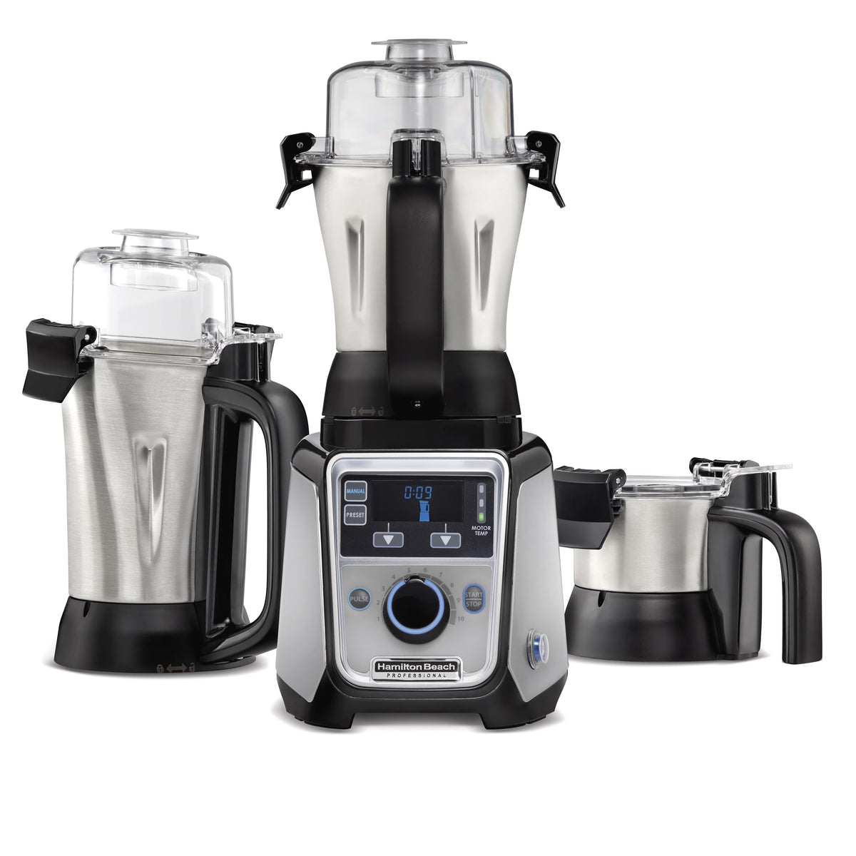 2026 NewHamilton Beach Professional 2.2 HP 120V Juicer Mixer Grinder with 3 Stainless Steel Jars, 1.5 Liters, Model 58770