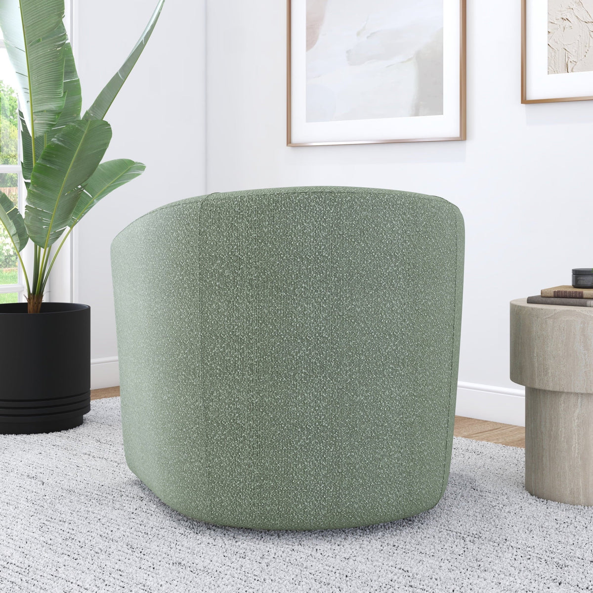 2026 NewMainstays Boucle Swivel Accent Chair, Taupe