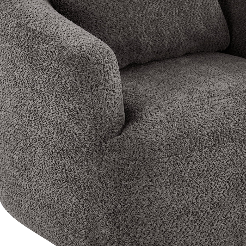 Harper & Bright Designs 360- Swivel Accent Chair, Barrel Chair Swivel Upholstered Sofa Chair with Cushion for Living Room Office, Beige