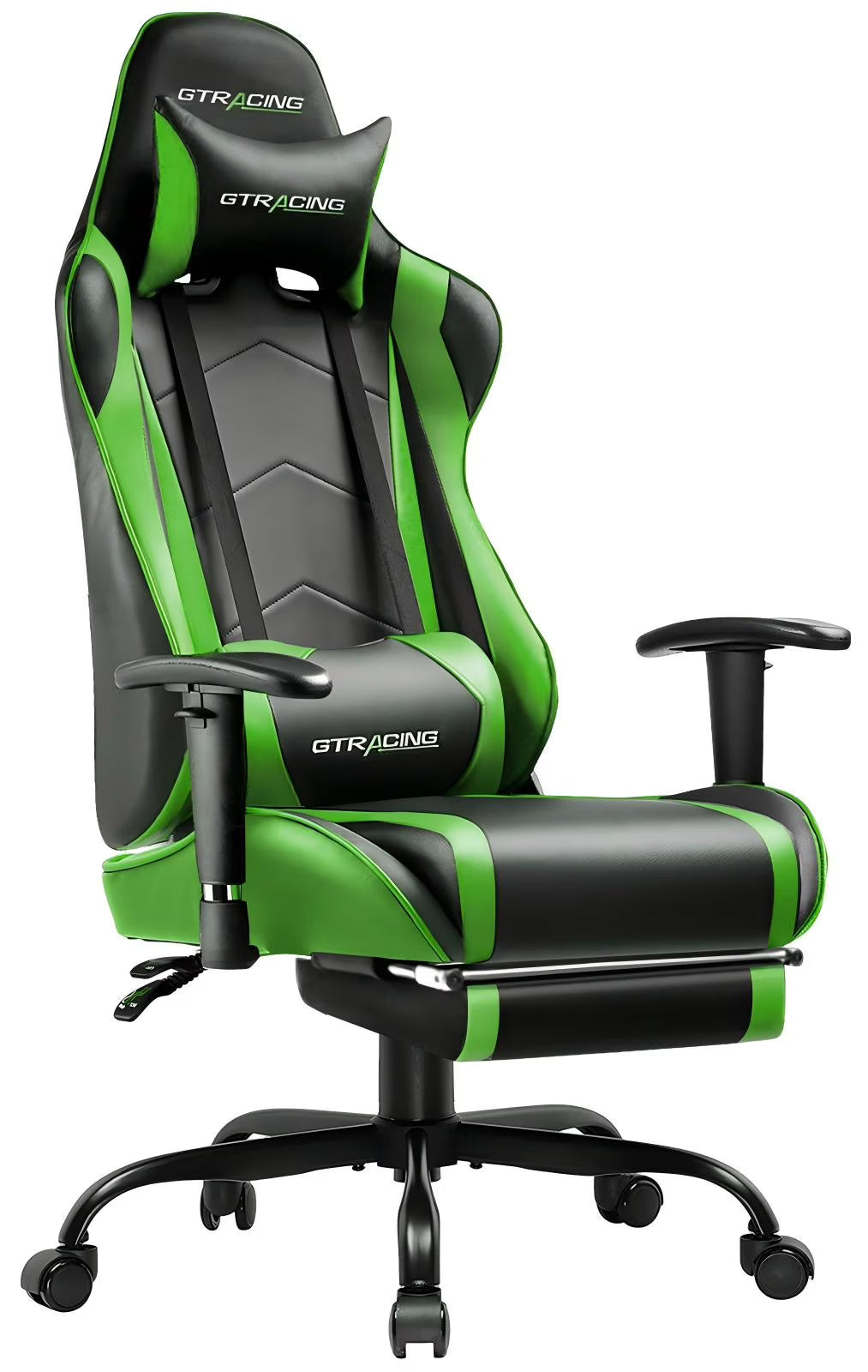 2026 NewGTRACING Gaming Chair, Ergonomic Office Desk Chair with Lumbar Support, PU Leather, Footrest & Adjustable Headrest, Red