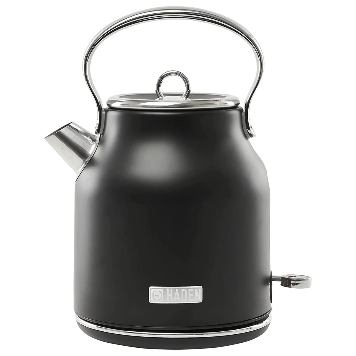 2026 NewHaden Heritage 1500 1.7 Electric Kettle, Matte Black Finish with Copper Accents