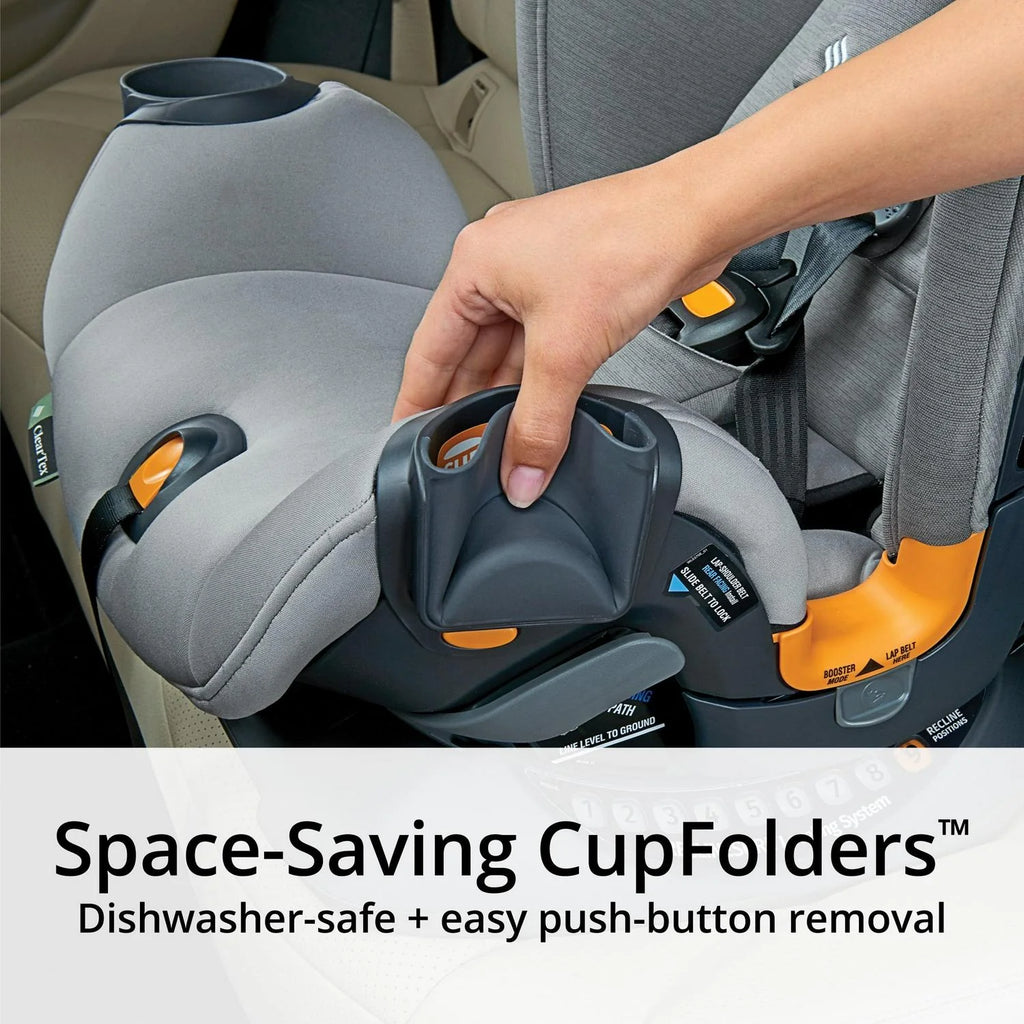 2026 NewChicco OneFit ClearTex All-in-One Car Seat - Slate (Grey). New