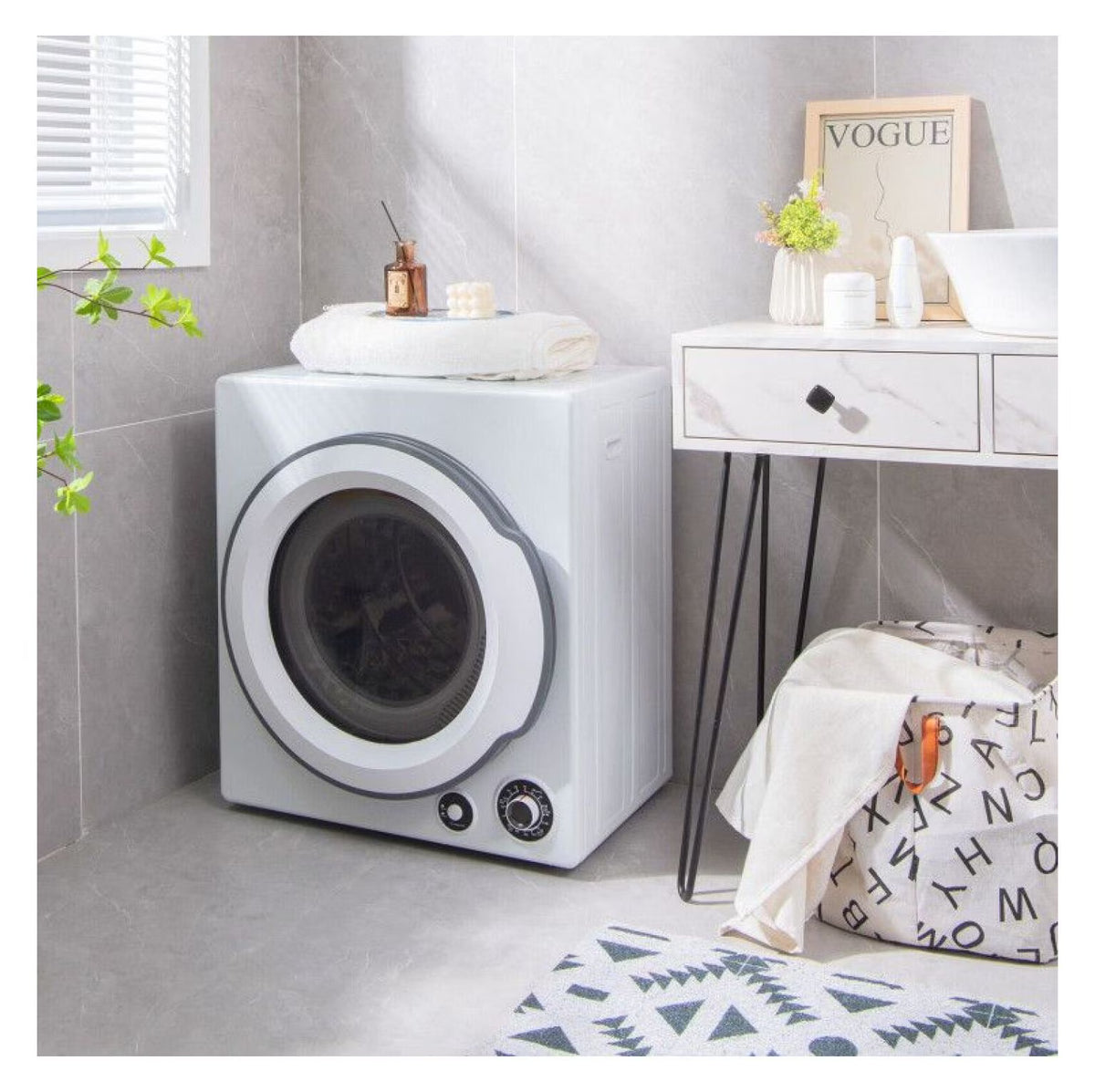 2026 NewElectric Laundry Dryer, 13.2lbs Compact Tumble Dryer with Stainless Steel Tub, 4 Drying Modes, 2 Heat Settings, ETL Certified - for Apartments, Dorms, RVs