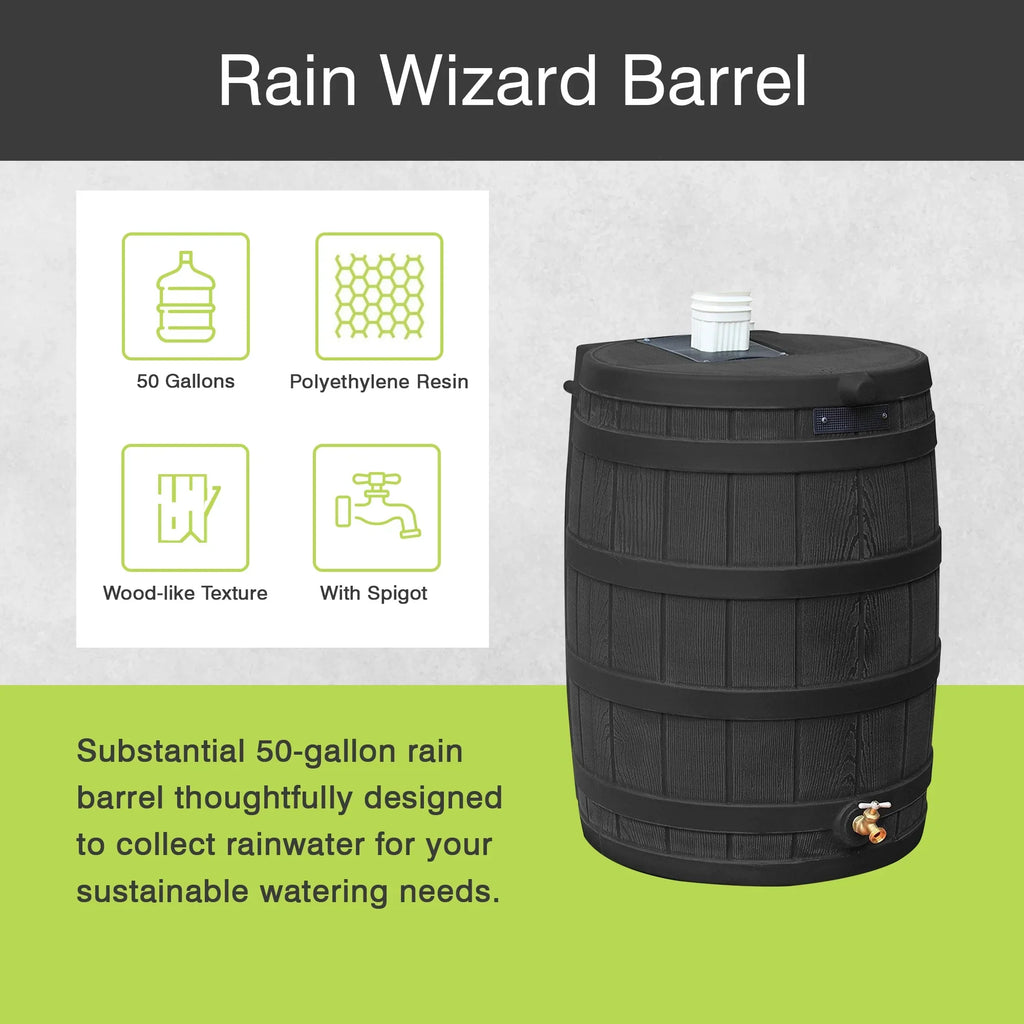 2026 NewGood Ideas Rain Wizard Rain Storage Collection Rain Barrel 50-Gallon
