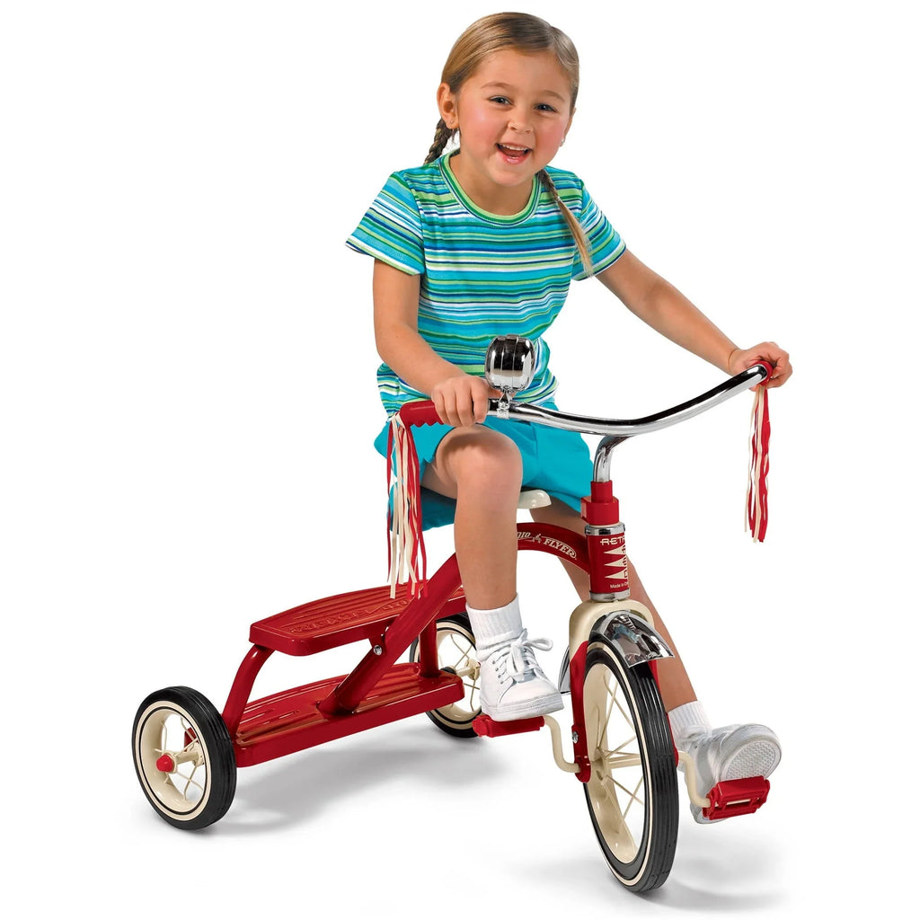 2026 NewRadio Flyer, Classic Red Dual Deck Tricycle, 12" Front Wheel, Red