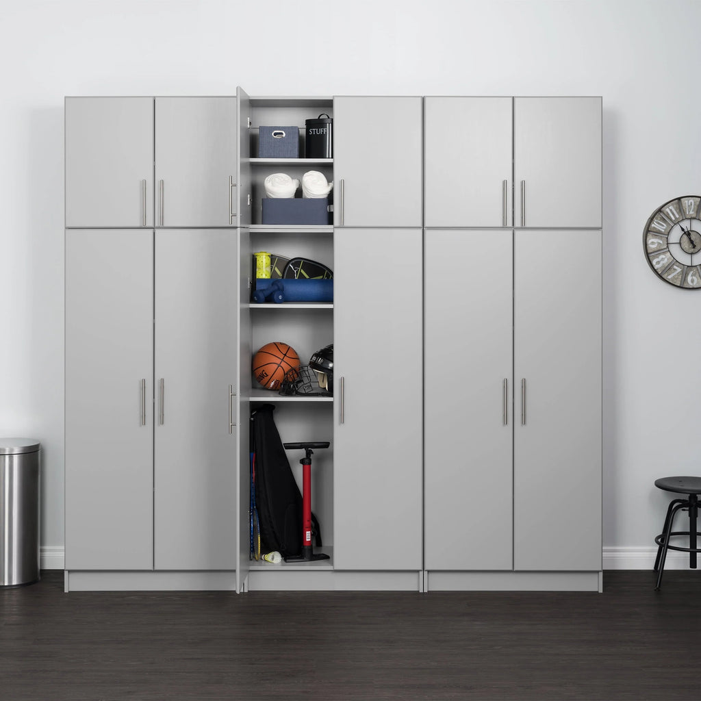 2026 NewPrepac Elite 2 Door Standing Storage Cabinet, Light Gray