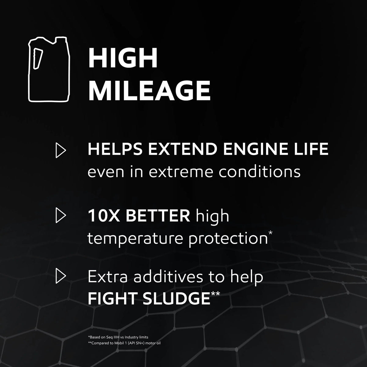 Mobil 1 High Mileage Full Synthetic Motor Oil 5W-30, 5 qt (3 Pack)