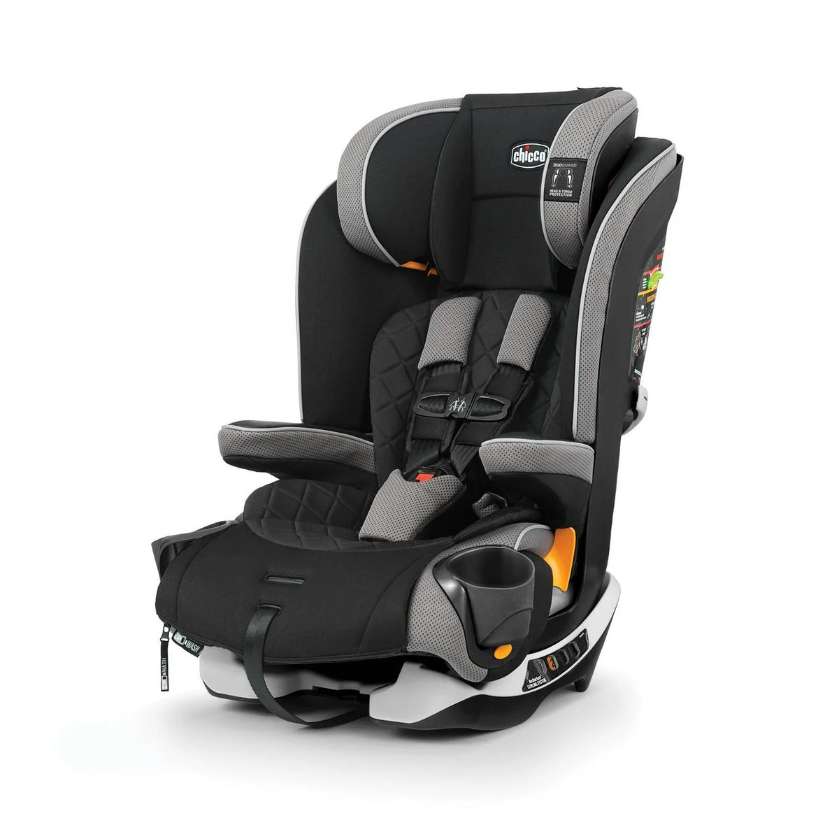 2026 NewChicco MyFit Zip Harness and Booster Car Seat - Nightfall (Black). New