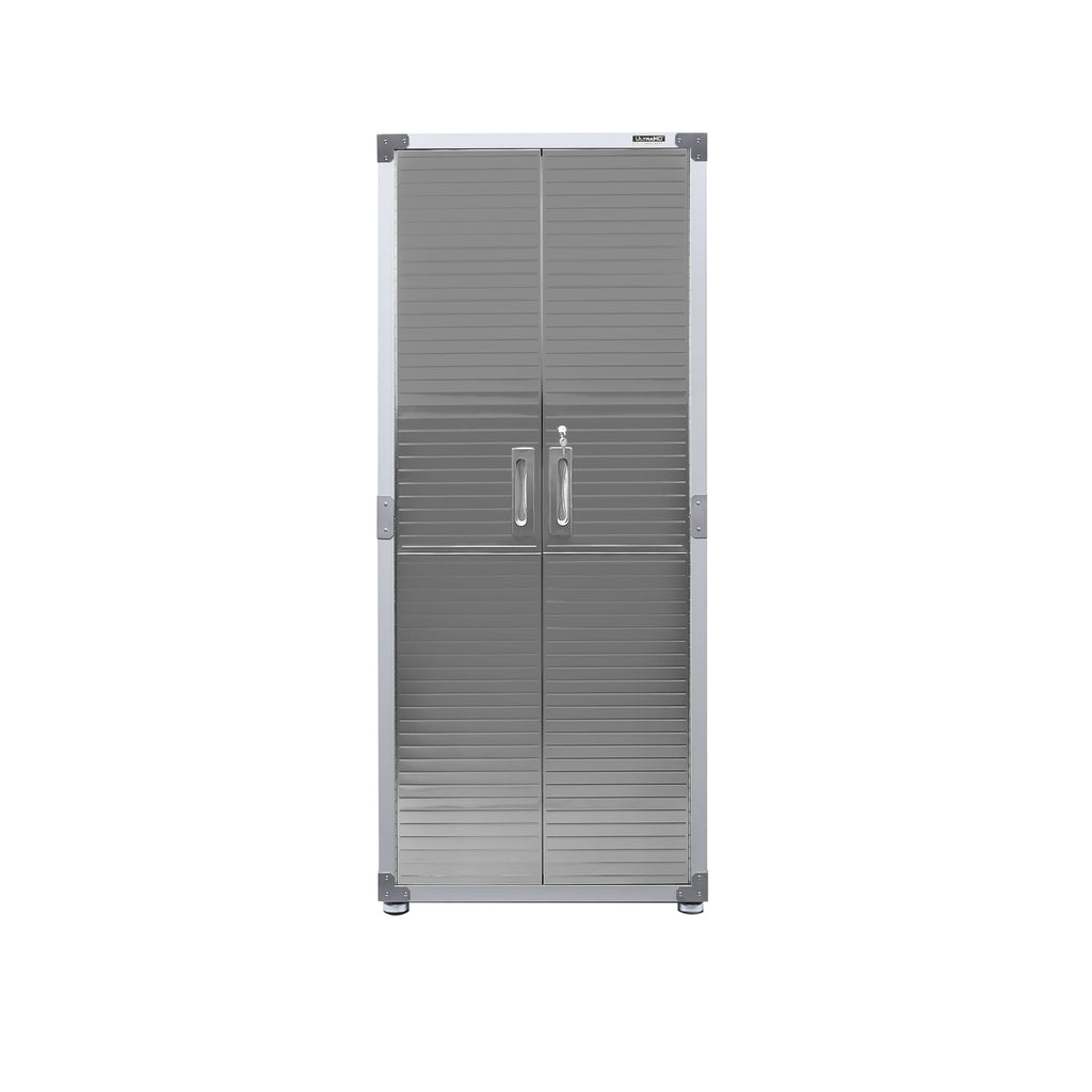 Seville Classics UltraHD Steel Body Lockable Storage Cabinet Organizer Locker Shelving Unit, Graphite, 30" W x 18" D x 72" H