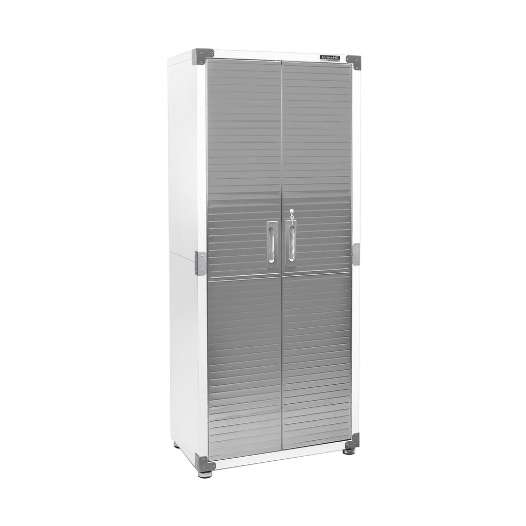 Seville Classics UltraHD Steel Body Lockable Storage Cabinet Organizer Locker Shelving Unit, Graphite, 30" W x 18" D x 72" H