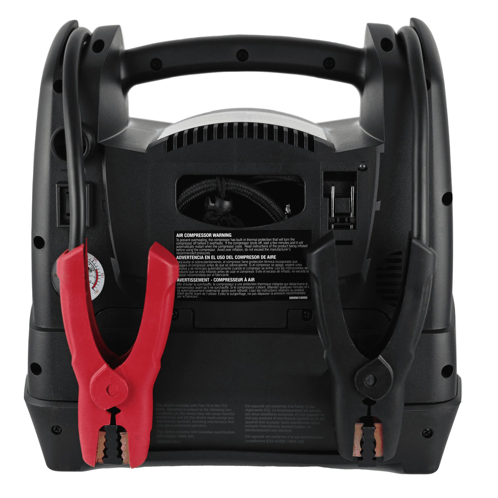 Schumacher SJ1427 6-in-1 Portable Power Station and 1500 Peak Amp Jump Starter -?150-PSI Air Compressor and 200 Continuous/400 Peak Watt Power Inverter -?Works with Apple and Android Devices