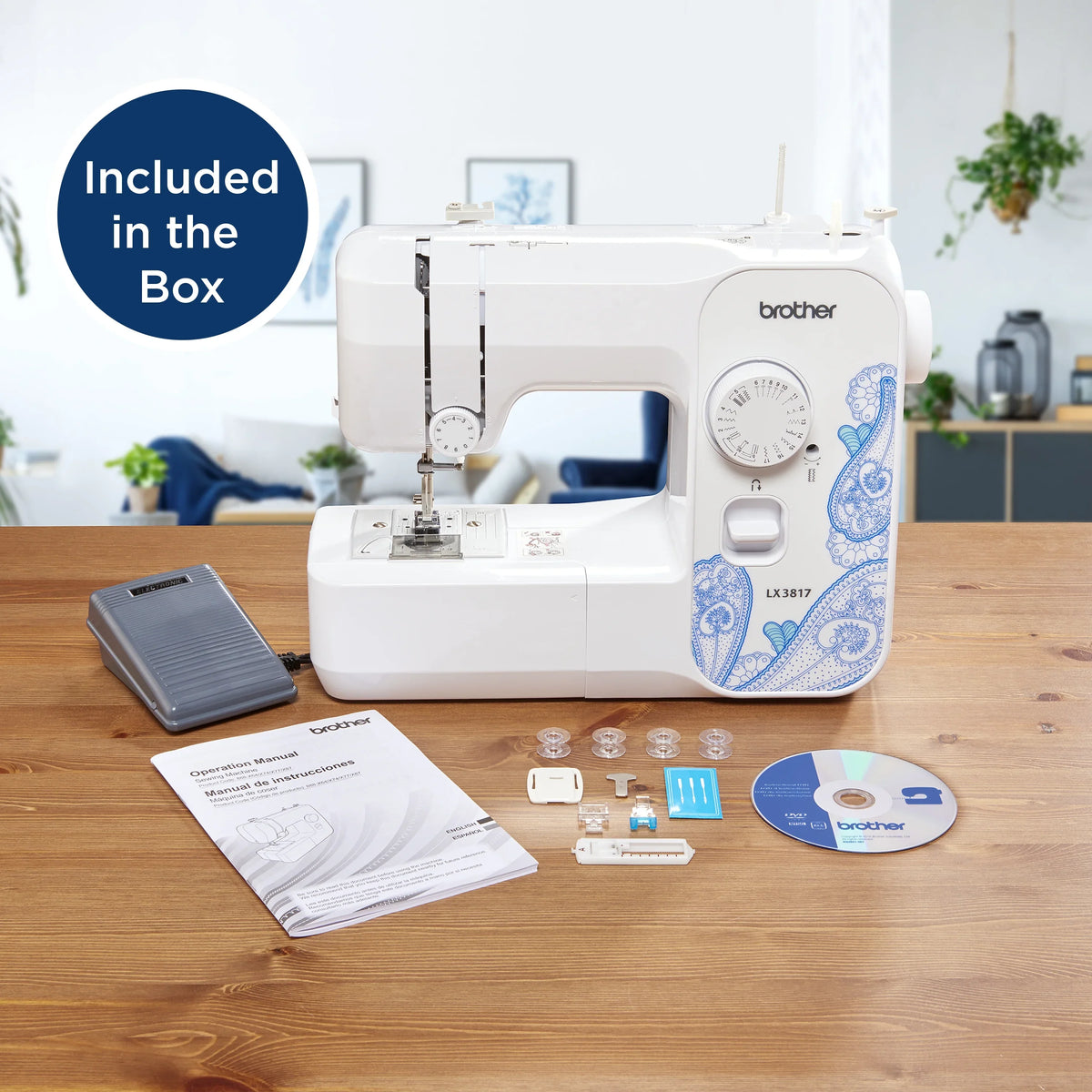 2026 NewBrother LX3817- Beginner Sewing Machine, 17 Stiches