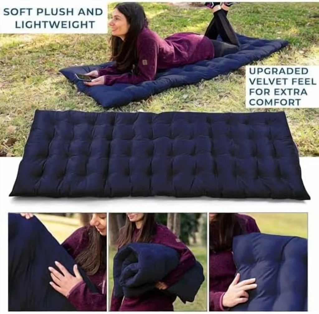 Zento Camping Cot Mattress Foam Pad for Adults -C Thick Soft Ultra Comfort Sleeping Pad for Traveling Hiking Outdoor or Indoor Use -C Lightweight Easy to Carry Foldable Waterproof Adult Cot Mattress