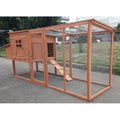 2026 NewChicken Coop Large 95" Deluxe Solid wood Hen Chicken Cage House Coop Huge with Run nesting box
