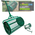2026 NewLandzie Compost Spreader 24 Inch Walk-Behind Lawn & Garden Spreader with Metal Mesh Basket