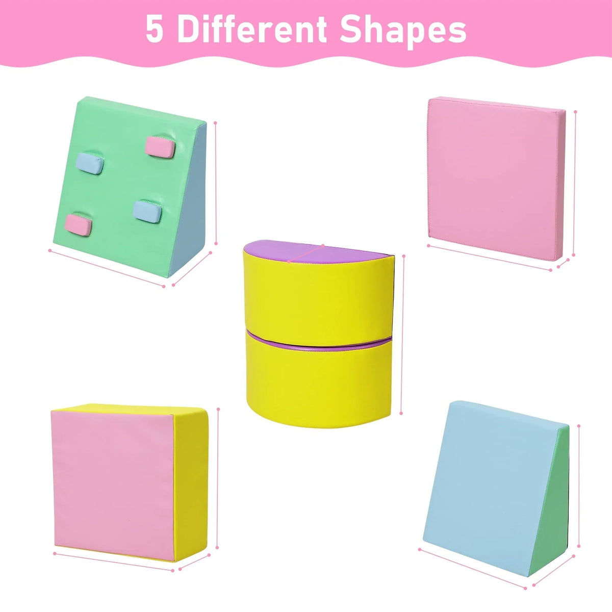 2026 NewSoft Climbing Set,Foam Climbing Blocks for Toddlers, Climbing, Crawling Play Set,5PCS