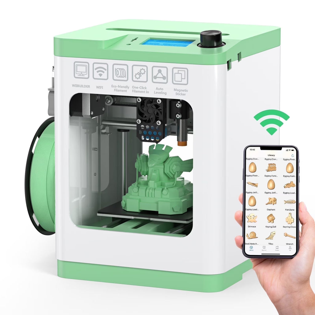 2026 NewTina2S 3D Printers with Wifi Control, Fully Assembled and Auto Leveling, Heated Plateform and LED Light, Priting Area 3.9x4.2x3.9 inches