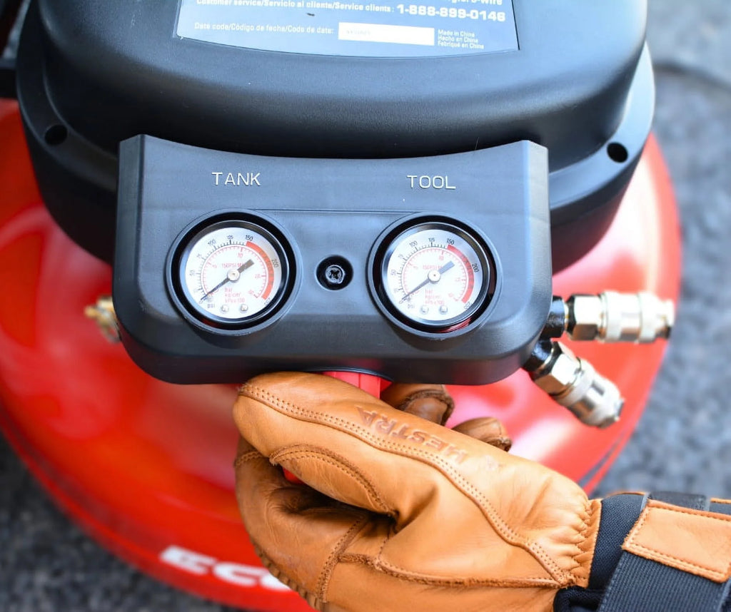 Ecomax 6 Gallon Portable Pancake Air Compressor, 150 PSI 1.0 HP Oil-Free Electric for Home Garage & Shop