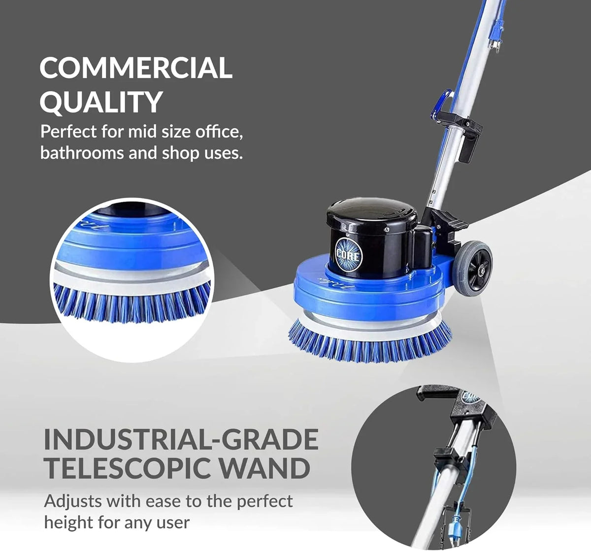 2026 NewProlux Core Heavy Duty Commercial Floor Polisher Buffer Scrubber Machine and 5 Pads