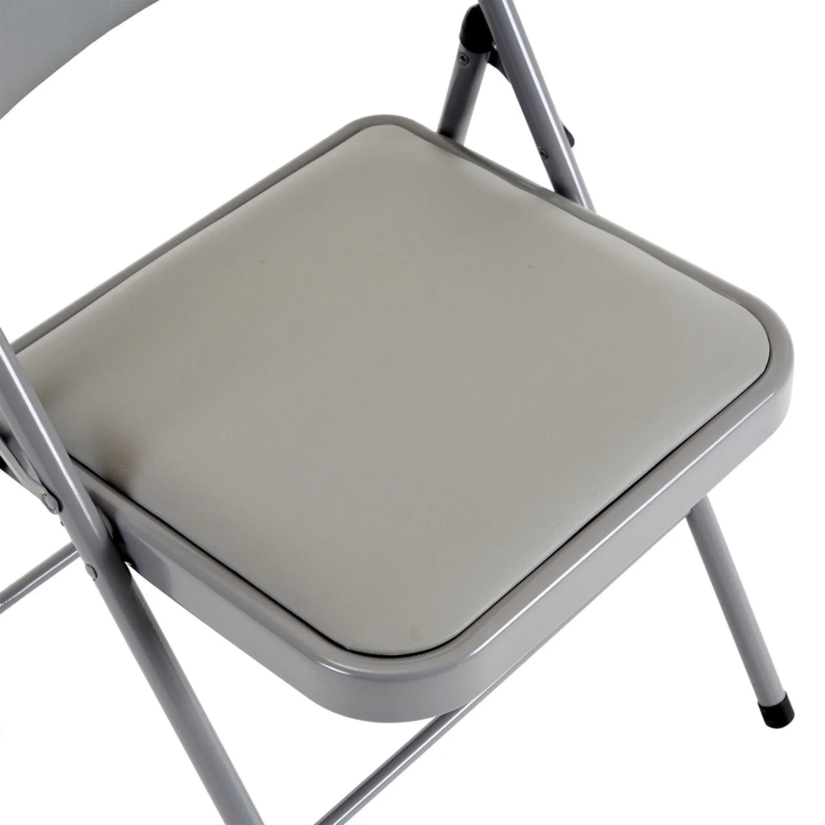 2026 New6 Pack Gray Folding Chairs with Padded Seats, Portable Stackable Foldable Chairs for Indoor & Outdoor, Commercial Seat with Metal Frame for Events Office Wedding Party, 330lbs Capacity