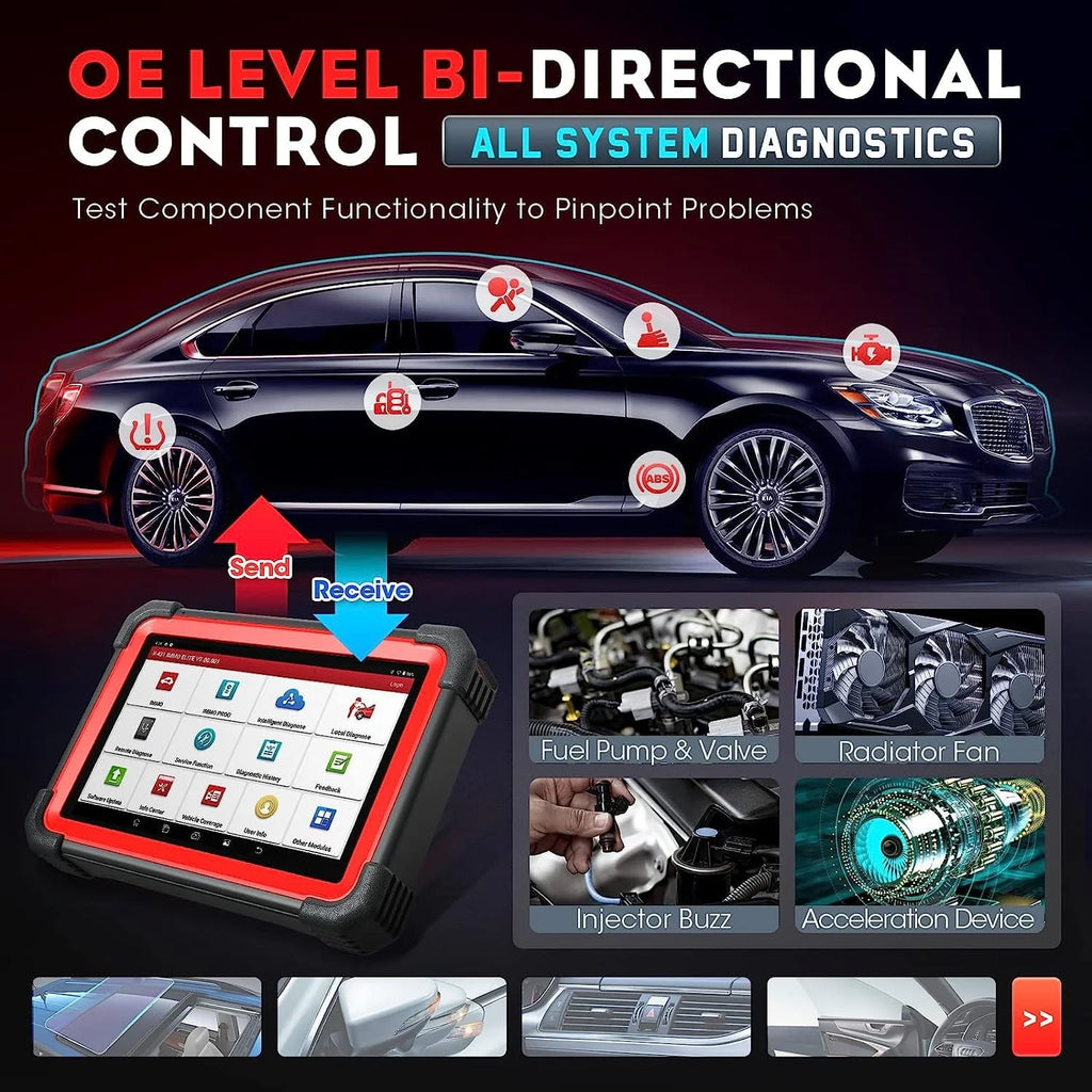 LAUNCH X431 IMMO Elite Key Programming Car Diagnostic Scan Tool with X-PROG3 Key Programmer, ECU Clone/match, CANFD&DOIP, 39+ Services 2 Years Free Update